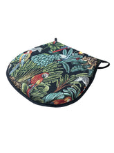 Load image into Gallery viewer, Rainforest Black Tapestry D-Shaped Seat Pads For Garden, Patio, Kitchen, Dining