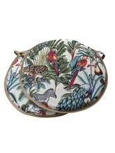 Load image into Gallery viewer, Rainforest Natural Tapestry Set of 2 Round Bistro Seat Pads 12" 14" 16"