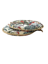 Load image into Gallery viewer, Rainforest Natural Tapestry Set of 2 Round Bistro Seat Pads 12" 14" 16"