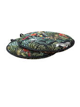 Load image into Gallery viewer, Rainforest Black Tapestry Set of 2 Round Bistro Seat Pads 12&quot; 14&quot; 16&quot;