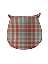 Load image into Gallery viewer, Highland Check Autumn D-Shaped Seat Pads For Garden, Patio, Kitchen, Dining