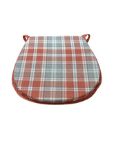 Load image into Gallery viewer, Highland Check Autumn D-Shaped Seat Pads For Garden, Patio, Kitchen, Dining