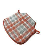 Load image into Gallery viewer, Highland Check Autumn Small Spindle Back Seat Pads For Garden, Patio, Kitchen, Dining