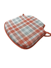 Load image into Gallery viewer, Highland Check Autumn Small Spindle Back Seat Pads For Garden, Patio, Kitchen, Dining