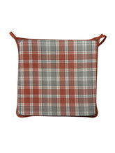 Load image into Gallery viewer, Highland Check Autumn Square Tie-On Seat Pads Dining/Patio/Garden/Kitchen