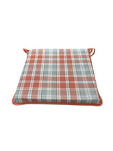 Load image into Gallery viewer, Highland Check Autumn Square Tie-On Seat Pads Dining/Patio/Garden/Kitchen