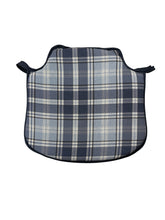 Load image into Gallery viewer, Highland Check Denim Small Spindle Back Seat Pads For Garden, Patio, Kitchen, Dining