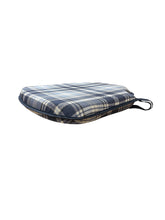Load image into Gallery viewer, Highland Check Denim Small Spindle Back Seat Pads For Garden, Patio, Kitchen, Dining