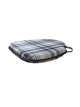 Load image into Gallery viewer, Highland Check Denim Large Spindle Back Seat Pads For Garden, Patio, Kitchen, Dining