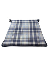 Load image into Gallery viewer, Highland Check Denim Tapered Seat Pads For Garden, Patio, Kitchen, Dining