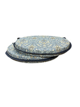 Load image into Gallery viewer, William Morris - Snakehead Denim 100% Cotton Set Of 2 Round Bistro Patio Seat Pads
