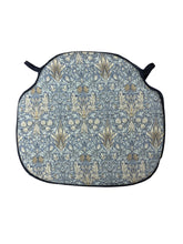 Load image into Gallery viewer, William Morris - Snakeshead Denim 100% Cotton Large Spindle Back Seat Pads For Garden, Patio, Kitchen, Dining