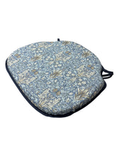Load image into Gallery viewer, William Morris - Snakeshead Denim 100% Cotton Large Spindle Back Seat Pads For Garden, Patio, Kitchen, Dining