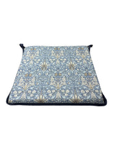 Load image into Gallery viewer, William Morris - Snakeshead Denim Square Tie-On Seat Pads Dining/Patio/Garden/Kitchen