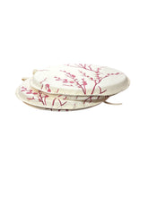 Load image into Gallery viewer, Laura Ashley Pussy Willow Cranberry Set Of 2 Round Bistro Patio Seat Pads