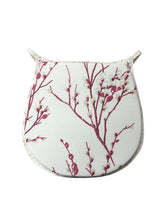 Load image into Gallery viewer, Laura Ashley Pussy Willow Cranberry D-Shaped Seat Pads For Garden, Patio, Kitchen, Dining