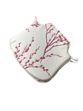 Load image into Gallery viewer, Laura Ashley Pussy Willow Cranberry Small Spindle Back Seat Pads For Garden, Patio, Kitchen, Dining