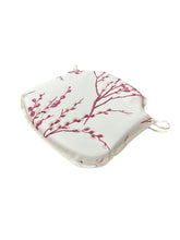 Load image into Gallery viewer, Laura Ashley Pussy Willow Cranberry Small Spindle Back Seat Pads For Garden, Patio, Kitchen, Dining