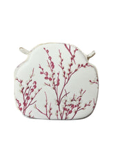 Load image into Gallery viewer, Laura Ashley Pussy Willow Cranberry Large Spindle Back Seat Pads For Garden, Patio, Kitchen, Dining