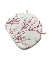 Load image into Gallery viewer, Laura Ashley Pussy Willow Cranberry Large Spindle Back Seat Pads For Garden, Patio, Kitchen, Dining