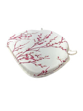 Load image into Gallery viewer, Laura Ashley Pussy Willow Cranberry Large Spindle Back Seat Pads For Garden, Patio, Kitchen, Dining