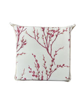 Load image into Gallery viewer, Laura Ashley Pussy Willow Cranberry Square Tie-On Seat Pads Dining/Patio/Garden/Kitchen
