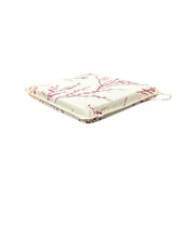 Load image into Gallery viewer, Laura Ashley Pussy Willow Cranberry Square Tie-On Seat Pads Dining/Patio/Garden/Kitchen