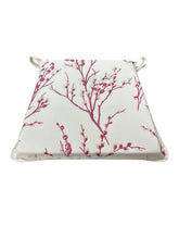 Load image into Gallery viewer, Laura Ashley Pussy Willow Cranberry Tapered Seat Pads For Garden, Patio, Kitchen, Dining