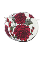 Load image into Gallery viewer, Laura Ashley Rosalie Cranberry Set Of 2 Round Bistro Patio Seat Pads