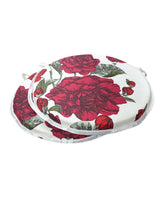 Load image into Gallery viewer, Laura Ashley Rosalie Cranberry Set Of 2 Round Bistro Patio Seat Pads
