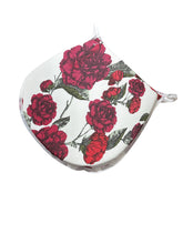 Load image into Gallery viewer, Laura Ashley Rosalie Cranberry D-Shaped Seat Pads For Garden, Patio, Kitchen, Dining