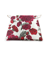 Load image into Gallery viewer, Laura Ashley Rosalie Cranberry Square Tie-On Seat Pads Dining/Patio/Garden/Kitchen