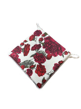 Load image into Gallery viewer, Laura Ashley Rosalie Cranberry Square Tie-On Seat Pads Dining/Patio/Garden/Kitchen
