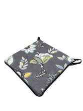 Load image into Gallery viewer, Octavia Charcoal Square Tie-On Seat Pads Dining/Patio/Garden/Kitchen