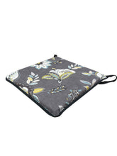 Load image into Gallery viewer, Octavia Charcoal Square Tie-On Seat Pads Dining/Patio/Garden/Kitchen