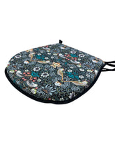Load image into Gallery viewer, William Morris - Strawberry Thief Tealwood 100% Cotton D-Shaped Seat Pads For Garden, Patio, Kitchen, Dining