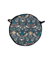 Load image into Gallery viewer, William Morris - Strawberry Thief Tealwood 100% Cotton Round Bistro Seat Pads For Garden, Patio, Bistro, Dining, Kitchen