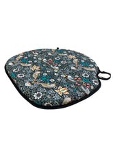 Load image into Gallery viewer, William Morris - Strawberry Thief Tealwood 100% Cotton Large Spindle Back Seat Pads For Garden, Patio, Kitchen, Dining