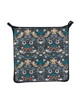 Load image into Gallery viewer, William Morris - Strawberry Thief Tealwood 100% Cotton Square Tie-On Seat Pads Dining/Patio/Garden/Kitchen