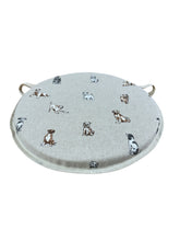 Load image into Gallery viewer, Shabby Dogs Round Bistro Seat Pad For Garden/Patio