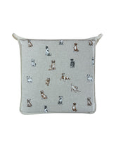 Load image into Gallery viewer, Shabby Dogs Square Tie-On Seat Pads Dining/Patio/Garden/Kitchen