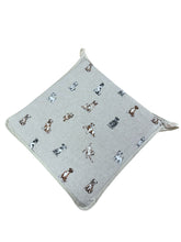 Load image into Gallery viewer, Shabby Dogs Square Tie-On Seat Pads Dining/Patio/Garden/Kitchen