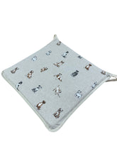 Load image into Gallery viewer, Shabby Dogs Square Tie-On Seat Pads Dining/Patio/Garden/Kitchen
