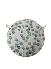 Load image into Gallery viewer, Watercolour Leaves Green Round Bistro Seat Pad For Garden/Patio