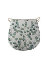 Load image into Gallery viewer, Watercolour Leaves Green D-Shaped Seat Pads For Garden, Patio, Kitchen, Dining