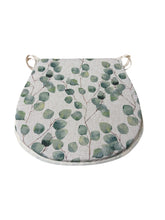 Load image into Gallery viewer, Watercolour Leaves Green D-Shaped Seat Pads For Garden, Patio, Kitchen, Dining