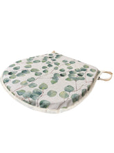 Load image into Gallery viewer, Watercolour Leaves Green D-Shaped Seat Pads For Garden, Patio, Kitchen, Dining