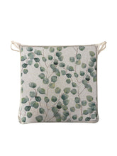 Load image into Gallery viewer, Watercolour Leaves Green Square Tie-On Seat Pads Dining/Patio/Garden/Kitchen