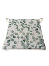 Load image into Gallery viewer, Watercolour Leaves Green Square Tie-On Seat Pads Dining/Patio/Garden/Kitchen
