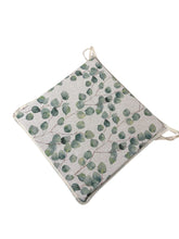 Load image into Gallery viewer, Watercolour Leaves Green Square Tie-On Seat Pads Dining/Patio/Garden/Kitchen